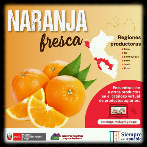  Naranja fresca - Regiones productoras 