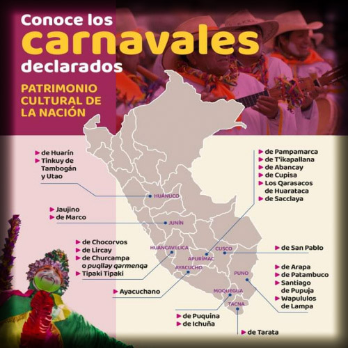 Carnavales declarados Patrimonio Cultural de la NaciÃ³n