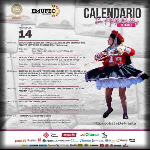 Agenda de Eventos / Cusco - 14 de Junio