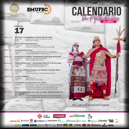 Agenda de Eventos / Cusco - 17 de Junio