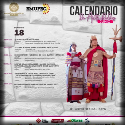 Agenda de Eventos / Cusco - 18 de Junio