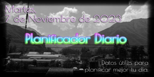 Planificador Diario - Domingo, 22 de Octubre de 2023
