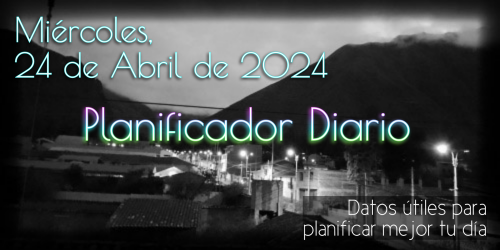 Planificador Diario - Miércoles, 24 de Abril de 2024