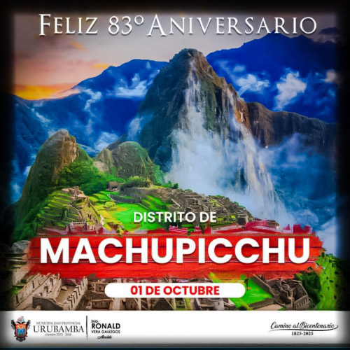 83° Aniversario del Distrito de Machupicchu