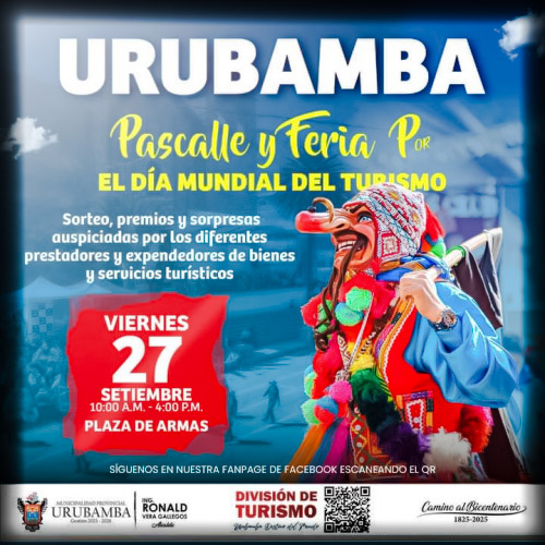 Feria y pasacalle por el Día Mundial del Turismo en Urubamba