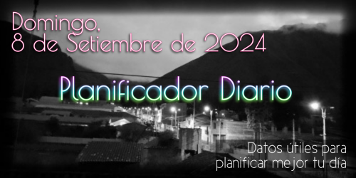 Planificador Diario - Domingo, 8 de Setiembre de 2024