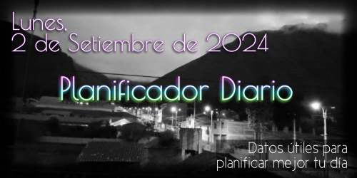 Planificador Diario - Lunes, 2 de Setiembre de 2024