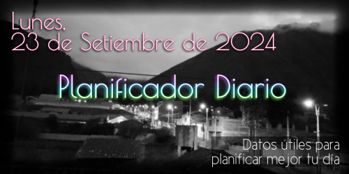 Planificador Diario - Lunes, 23 de Setiembre de 2024