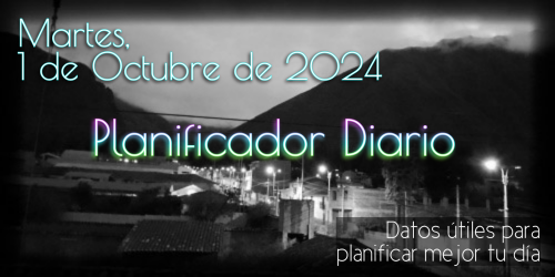 Planificador Diario - Martes, 1 de Octubre de 2024