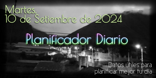 Planificador Diario - Martes, 10 de Setiembre de 2024