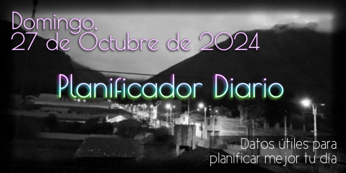 Planificador Diario - Domingo, 27 de Octubre de 2024