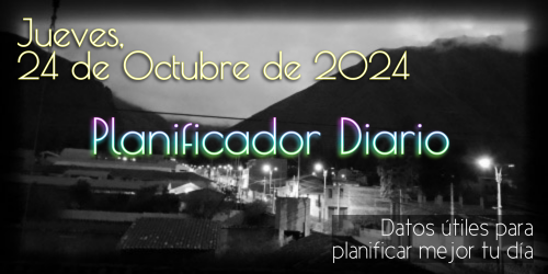 Planificador Diario - Jueves, 24 de Octubre de 2024