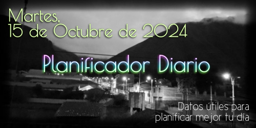 Planificador Diario - Martes, 15 de Octubre de 2024