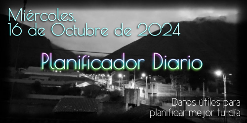 Planificador Diario - Miércoles, 16 de Octubre de 2024