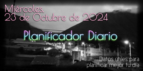 Planificador Diario - Miércoles, 23 de Octubre de 2024