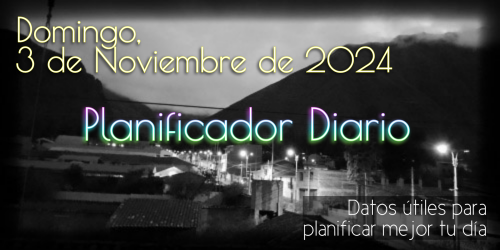 Planificador Diario - Domingo, 3 de Noviembre de 2024