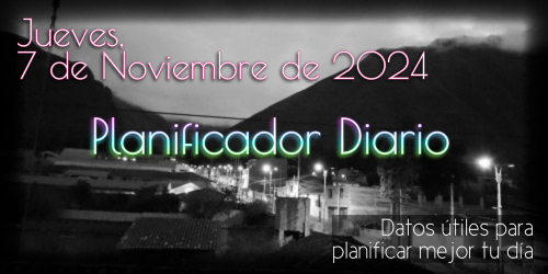 Planificador Diario - Jueves, 7 de Noviembre de 2024