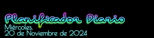 Planificador Diario - Miércoles, 20 de Noviembre de 2024