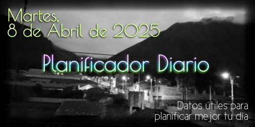 Planificador Diario - Sábado, 8 de Abril de 2025