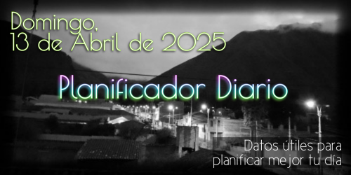 Planificador Diario - Sábado, 13 de Abril de 2025