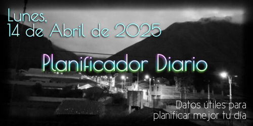 Planificador Diario - Sábado, 14 de Abril de 2025
