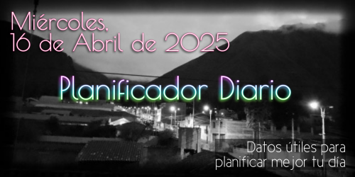 Planificador Diario - Sábado, 16 de Abril de 2025