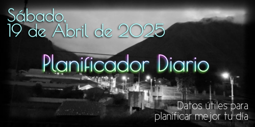 Planificador Diario - Sábado, 19 de Abril de 2025