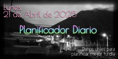 Planificador Diario - Sábado, 21 de Abril de 2025