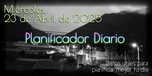 Planificador Diario - Sábado, 23 de Abril de 2025