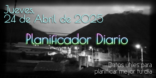 Planificador Diario - Sábado, 24 de Abril de 2025