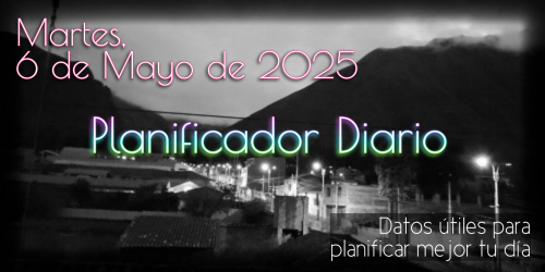 Planificador Diario - Sábado, 6 de Mayo de 2025