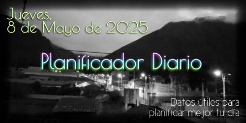 Planificador Diario - Sábado, 8 de Mayo de 2025