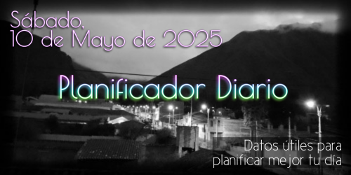 Planificador Diario - Sábado, 10 de Mayo de 2025