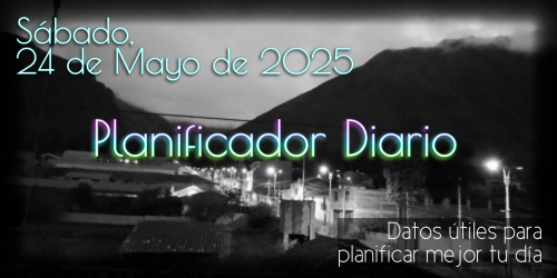 Planificador Diario - Sábado, 24 de Mayo de 2025