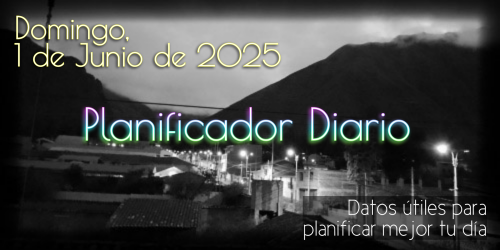 Planificador Diario - Domingo, 1 de Junio de 2025