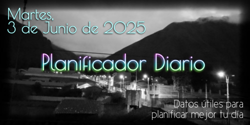 Planificador Diario - Martes, 3 de Junio de 2025