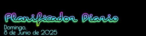 Planificador Diario - Domingo, 8 de Junio de 2025