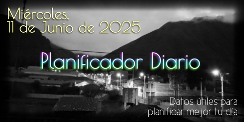 Planificador Diario - Miércoles, 11 de Junio de 2025