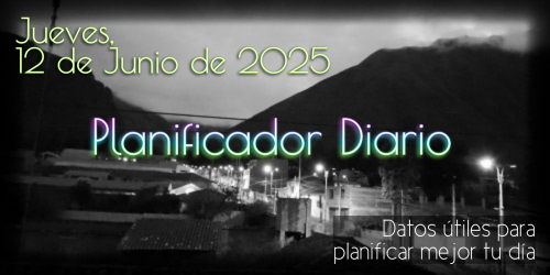 Planificador Diario - Jueves, 12 de Junio de 2025