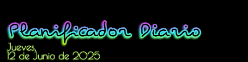 Planificador Diario - Jueves, 12 de Junio de 2025