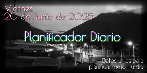 Planificador Diario - Viernes, 20 de Junio de 2025