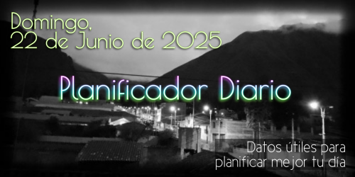 Planificador Diario - Domingo, 22 de Junio de 2025