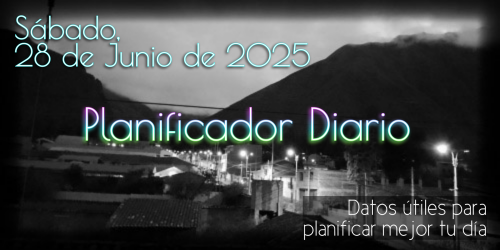 Planificador Diario - Sábado, 28 de Junio de 2025