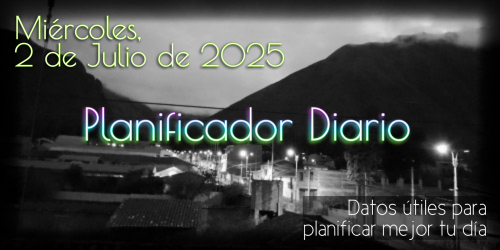 Planificador Diario - Miércoles, 2 de Julio de 2025