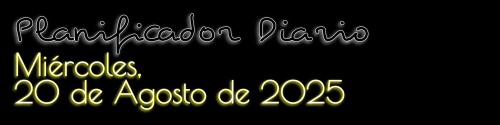 Planificador Diario - Miércoles, 20 de Agosto de 2025