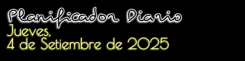 Planificador Diario - Jueves, 4 de Setiembre de 2025