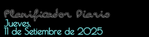 Planificador Diario - Jueves, 11 de Setiembre de 2025