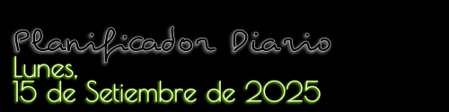 Planificador Diario - Lunes, 15 de Setiembre de 2025