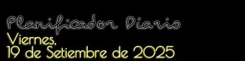 Planificador Diario - Viernes, 19 de Setiembre de 2025