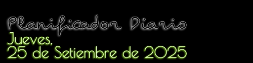 Planificador Diario - Jueves, 25 de Setiembre de 2025